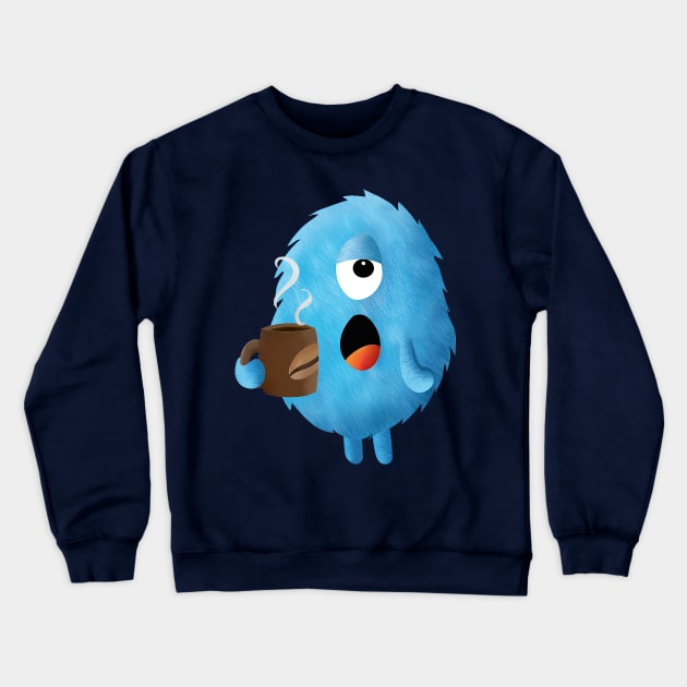 Coffee Monster Crewneck Sweatshirt by katelein